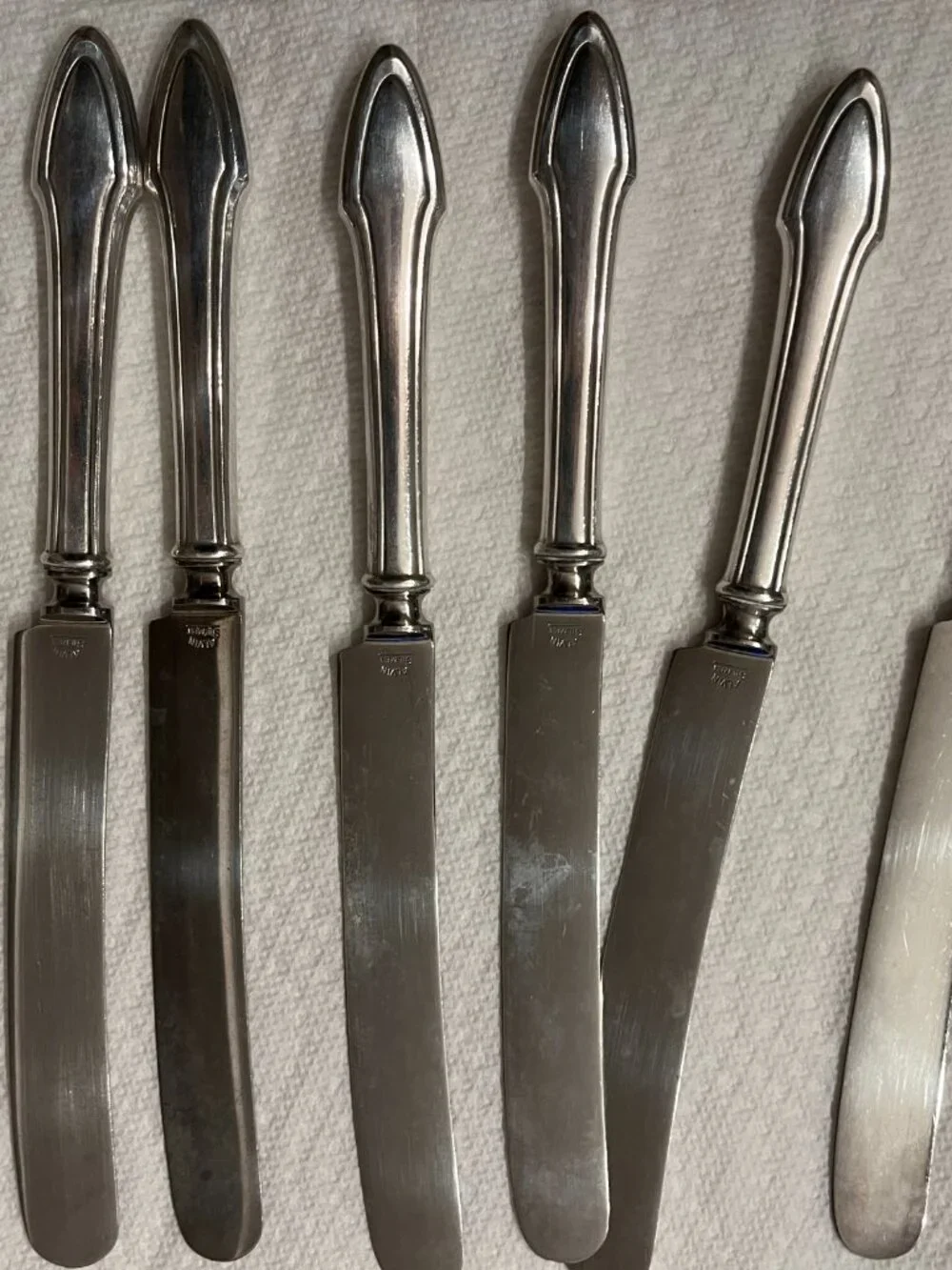 Vintage Alvin Silmet George Washington Silverplate Knives Set 6